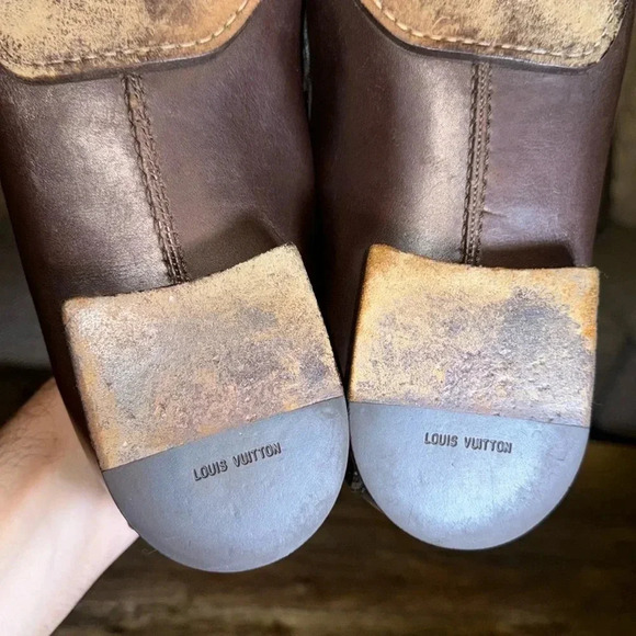 Louis Vuitton LV Designer Leather/Pony Hair Loafers Slip On Men Shoes 10 - Picture 16 of 17